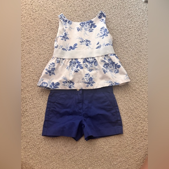 Janie and Jack Navy Blue set short - Picture 1 of 8